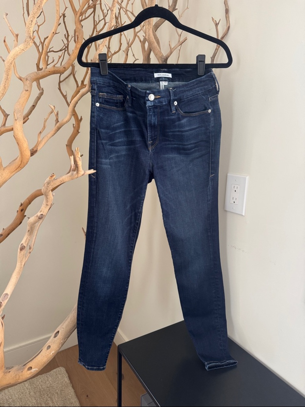 Good American Indigo Stretch Skinny Jeans